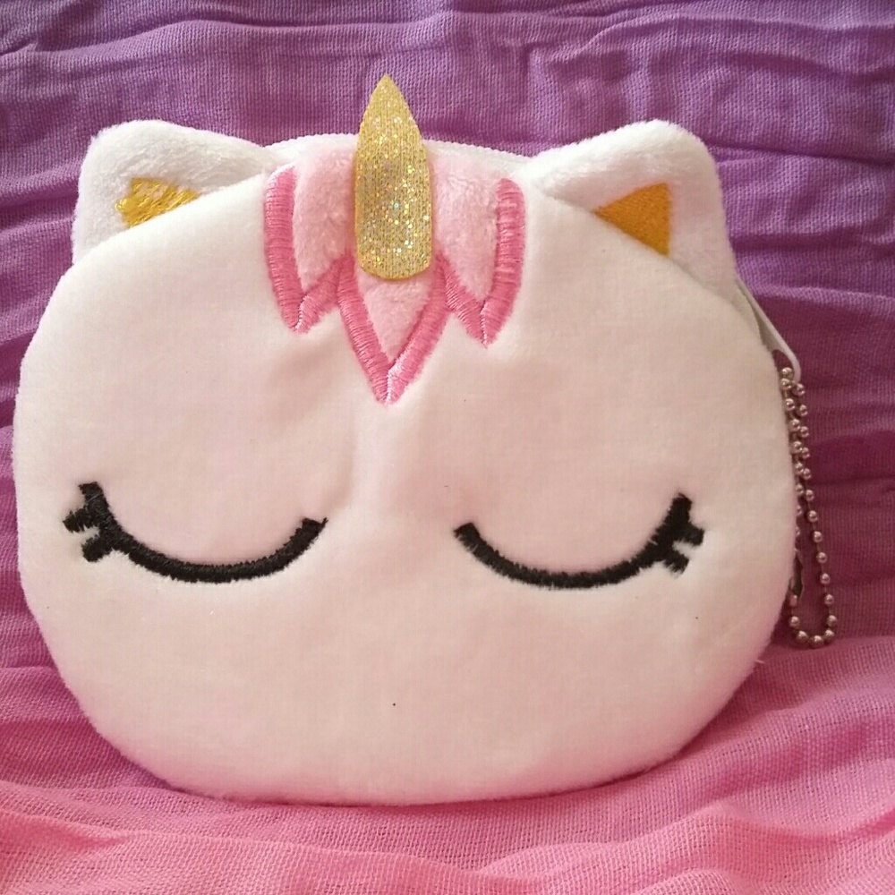 3/$20 🌈 Unicorn Coin Purse Great Gift Wallet Plush Girls Easter Birthday
